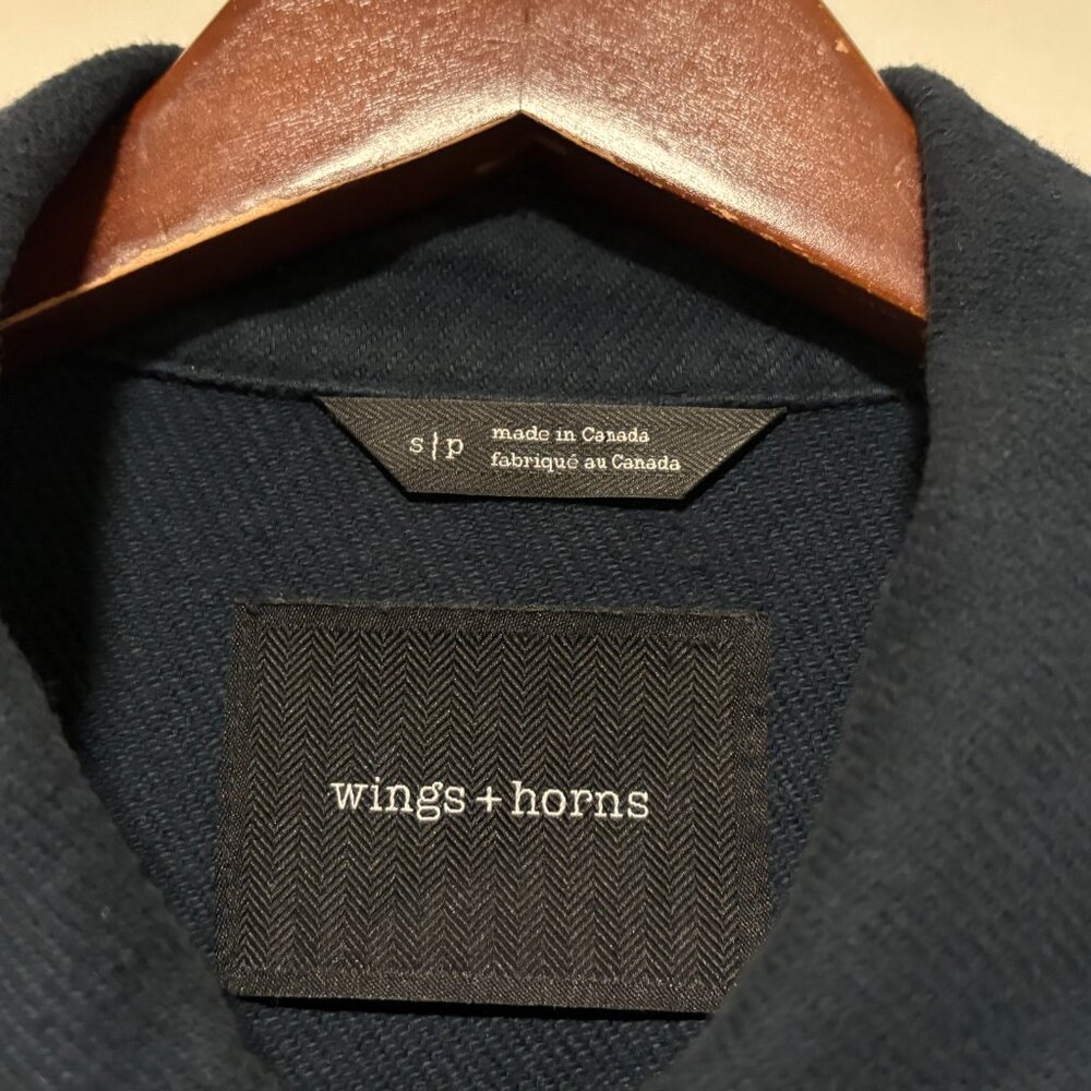 Wings + Horns  Blue Utility Flannel Jacket - Medium - Picture 11 of 15